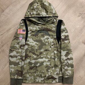 Nike NFL Los Angeles Chargers Salute To Service Fleece Hoodie Youth Boys Medium